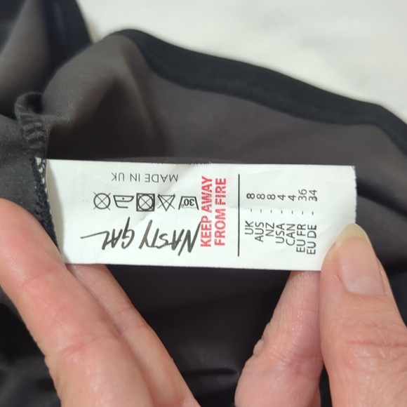 NWT Nasty Gal Deep on Dancing Mini Dress, Color Black Size 4 - Picture 15 of 16